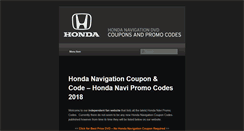 Desktop Screenshot of hondanavigationcoupon.com