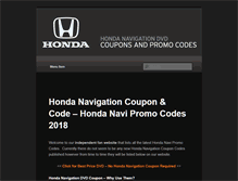 Tablet Screenshot of hondanavigationcoupon.com